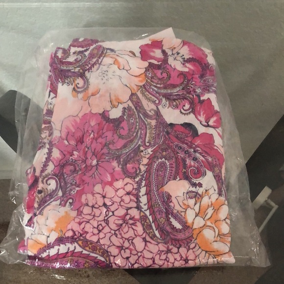 Charter Club Linen-Blend Embroidered -Neck Printed Tunic - Picture 10 of 11